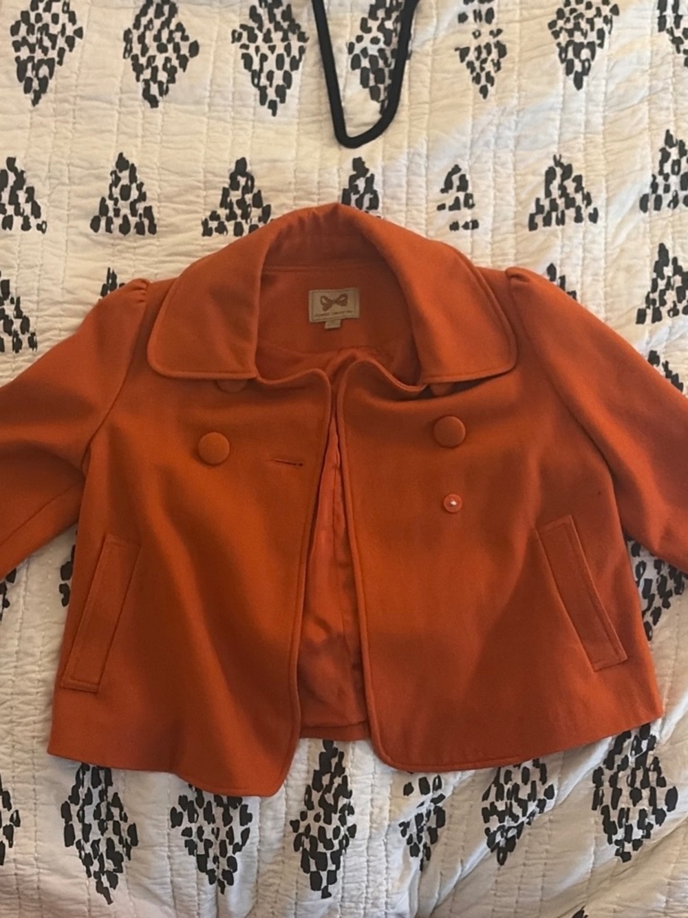 Orange PeaCoat - Forever 21